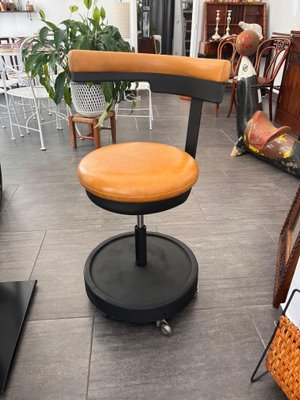 Vintage Industrial Stool with Wheels, 1970s-SEI-1350423