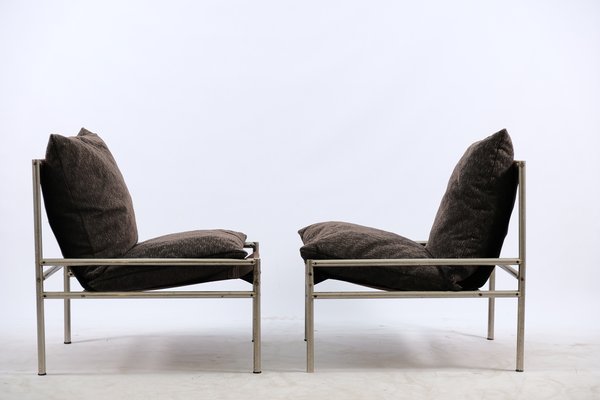 Vintage Industrial Tubular Lounge Chairs, Set of 2-CIP-569250