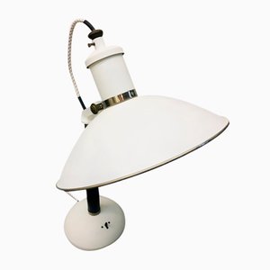 Vintage Industrial White Metal Table Lamp, 1970s-UWE-1427733