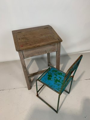 Vintage Industrial Wood Desk, 1950s-VBM-823615