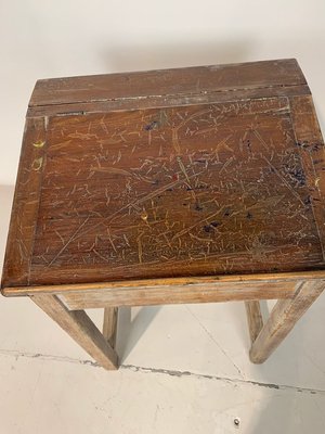 Vintage Industrial Wood Mid-Century Desk, 1950s-VBM-823612