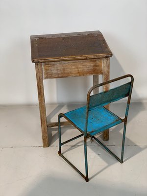 Vintage Industrial Wood Mid-Century Desk, 1950s-VBM-823612