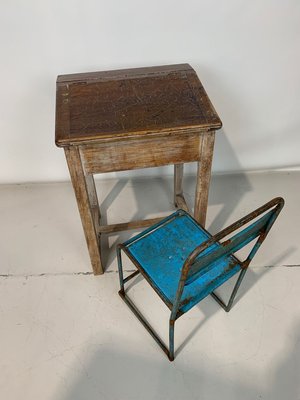 Vintage Industrial Wood Mid-Century Desk, 1950s-VBM-823612