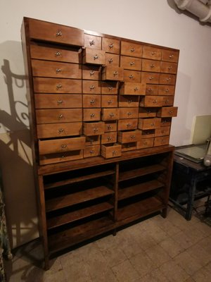 Vintage Industrial Wooden Cabinet, 1960s-NA-933206