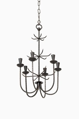 Vintage Iron Swedish Chandelier, 1950s-SC-832000