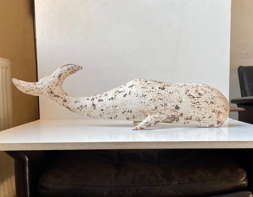 Vintage Iron Whale Sculpture Moby Dick, 1960s-LCR-1074345