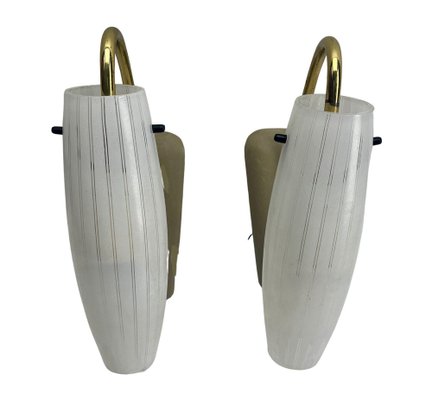 Vintage Italian 1-Arm Wall Lamps in the style of Stilnovo, 1960s, Set of 2-MJY-1739267