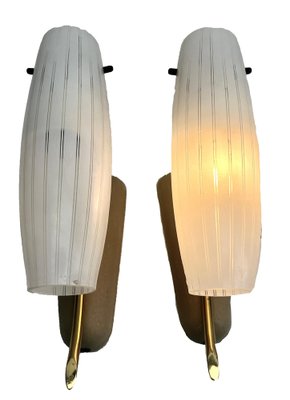 Vintage Italian 1-Arm Wall Lamps in the style of Stilnovo, 1960s, Set of 2-MJY-1739267