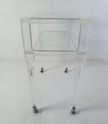 Vintage Italian Acrylic Glass Bar Cart, 1980s-FO-1431413