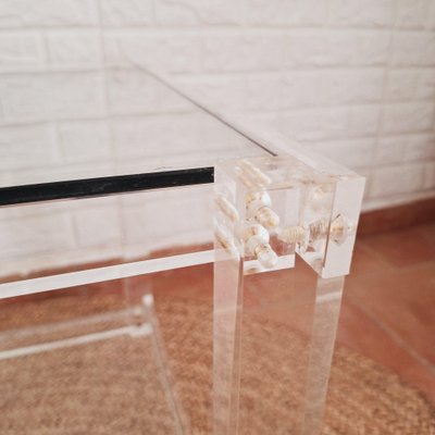 Vintage Italian Acrylic Glass Side Table, 1980s-FRB-1820768