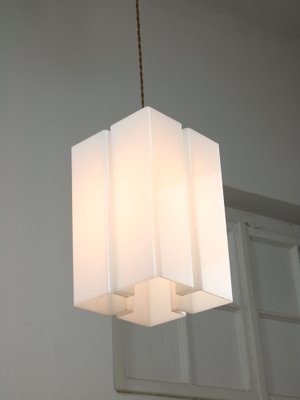 Vintage Italian Acrylic Glass Tower Pendant Lamp-HGJ-1757169