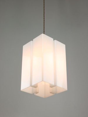 Vintage Italian Acrylic Glass Tower Pendant Lamp-HGJ-1757169