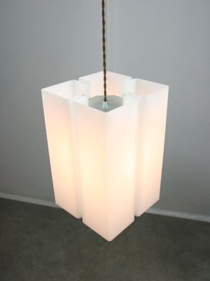 Vintage Italian Acrylic Glass Tower Pendant Lamp-HGJ-1757169