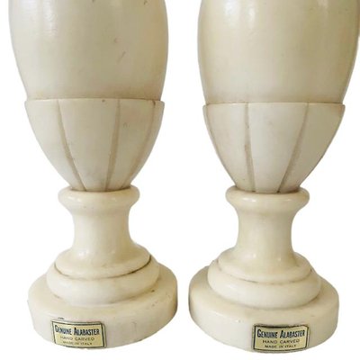 Vintage Italian Alabaster Marble Lamps, Set of 2-BMU-2026704