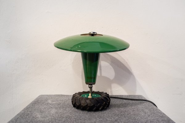 Vintage Italian Aluminum Lacquin and Rubber Lamp, 1960s-VCV-1767961