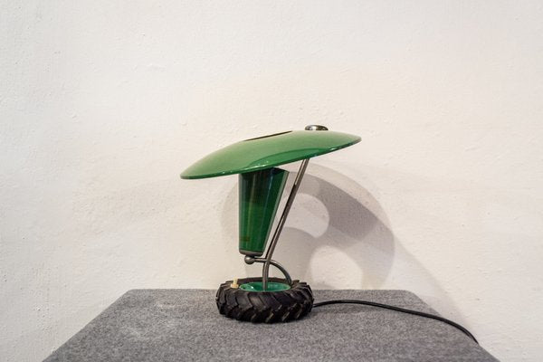 Vintage Italian Aluminum Lacquin and Rubber Lamp, 1960s-VCV-1767961