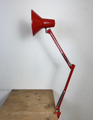 Vintage Italian Architect Table Lamp in Red, 1970s-CGF-2043711