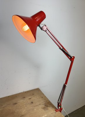 Vintage Italian Architect Table Lamp in Red, 1970s-CGF-2043711