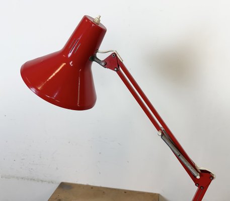 Vintage Italian Architect Table Lamp in Red, 1970s-CGF-2043711