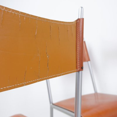 Vintage Italian Arrben Dining Chairs in Cognac Leather, 1980s, Set of 6-NYF-2019060