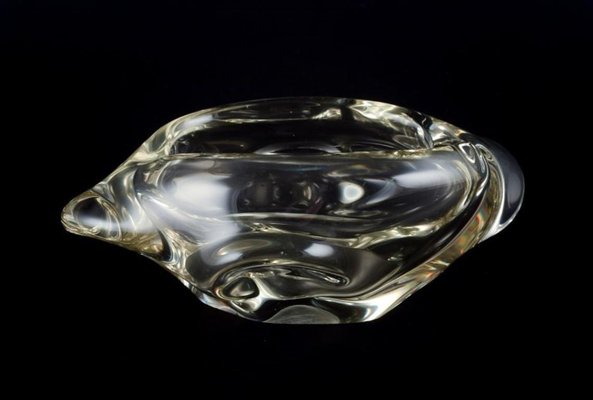 Vintage Italian Art Glass Bowl in Clear Glass, 1960s-AR-2034098