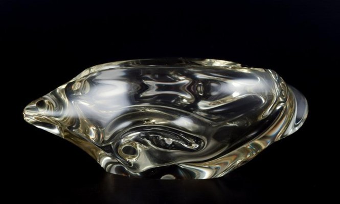 Vintage Italian Art Glass Bowl in Clear Glass, 1960s-AR-2034098