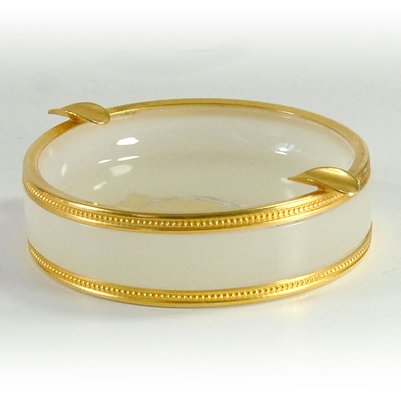 Vintage Italian Ashtray in Opaline Glass, 1960s-GIW-2032078