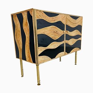 Vintage Italian Bamboo and Brass Chest-FGA-1770725