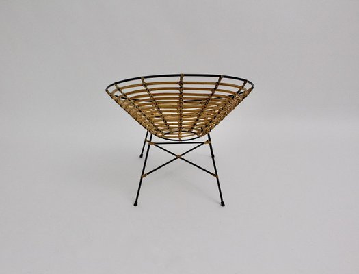 Vintage Italian Bamboo and Rattan Lounge Chair, 1960s-NB-801555