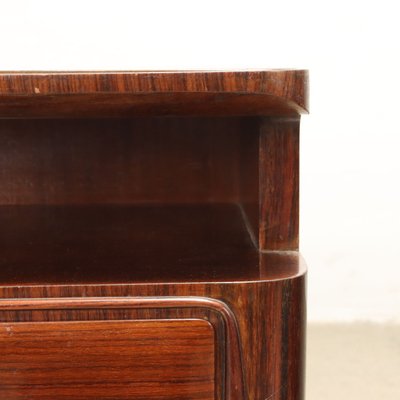 Vintage Italian Bedside Table in Exotic Wood, 1950s-VMM-2033299