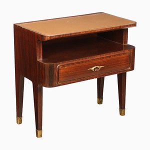 Vintage Italian Bedside Table in Exotic Wood, 1950s-VMM-2033299