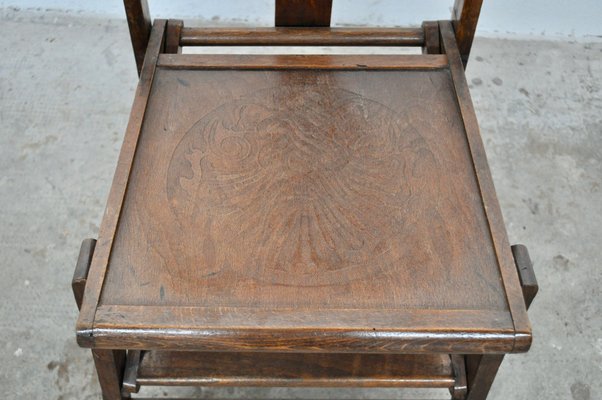 Vintage Italian Beech Kneeling Chair with Shell Pattern, 1930s-KNM-628275