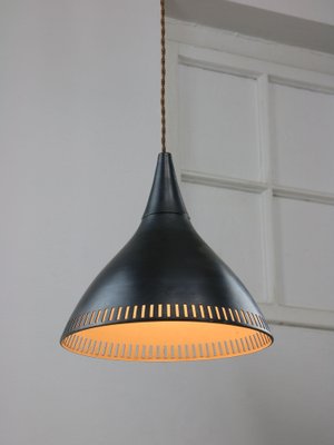 Vintage Italian Black Metal Pendant Lamp-HGJ-1760141