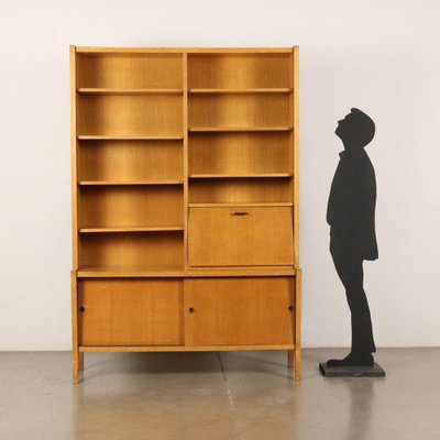 Vintage Italian Bookshelf in Oak Veneer, 1950s-VMM-1612034