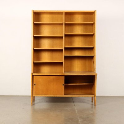 Vintage Italian Bookshelf in Oak Veneer, 1950s-VMM-1612034