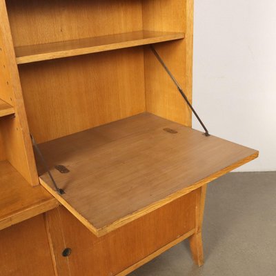 Vintage Italian Bookshelf in Oak Veneer, 1950s-VMM-1612034