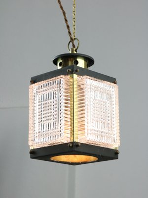 Vintage Italian Brass and Glass Lantern-HGJ-1760164