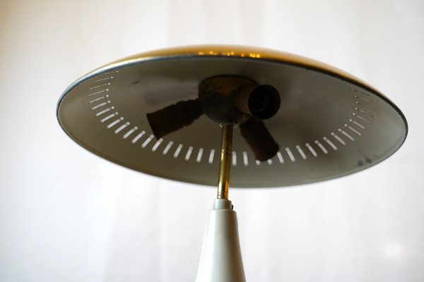 Vintage Italian Brass and Lacquer Ceiling Lamp from Lumi, 1950s-OT-819942