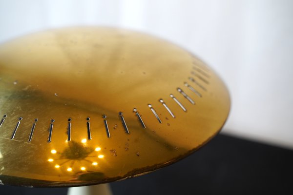 Vintage Italian Brass and Lacquer Ceiling Lamp from Lumi, 1950s-OT-819942