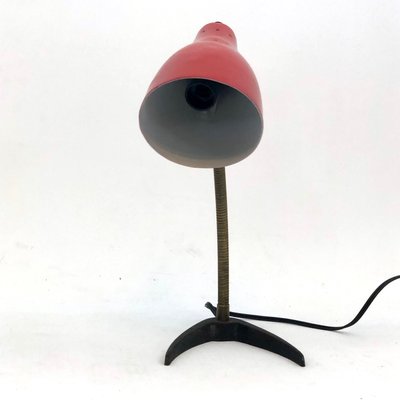 Vintage Italian Brass and Lacquer Flexible Table Lamp, 1950s-OT-1081935