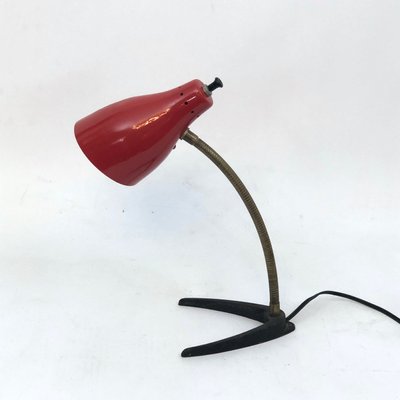 Vintage Italian Brass and Lacquer Flexible Table Lamp, 1950s-OT-1081935