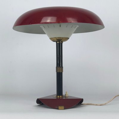 Vintage Italian Brass and Lacquer Table Lamp, 1950s-OT-978663