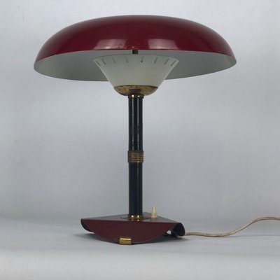 Vintage Italian Brass and Lacquer Table Lamp, 1950s-OT-978663