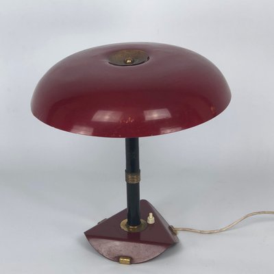 Vintage Italian Brass and Lacquer Table Lamp, 1950s-OT-978663