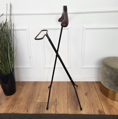 Vintage Italian Brass and Metal Valet Stand by Ico & Luisa Parisi, 1950s-EUP-1820399