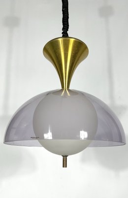 Vintage Italian Brass Chandelier Stilux Milano, 1960s-OT-1311348