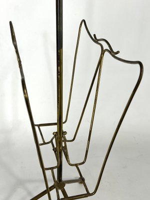 Vintage Italian Brass Magazine Rack, 1950s-OT-1311394