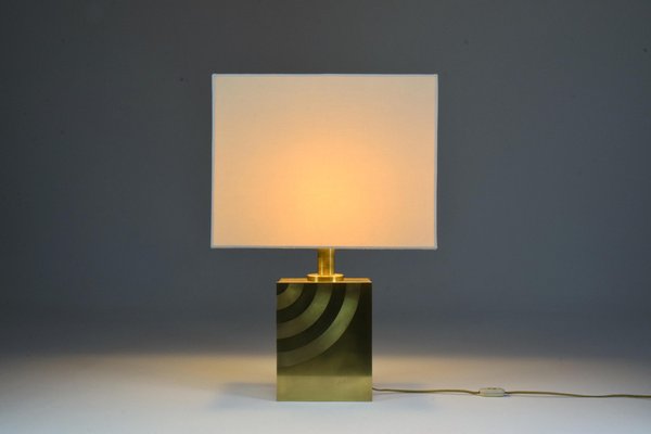 Vintage Italian Brass Table Lamp, 1970s-GXL-665717