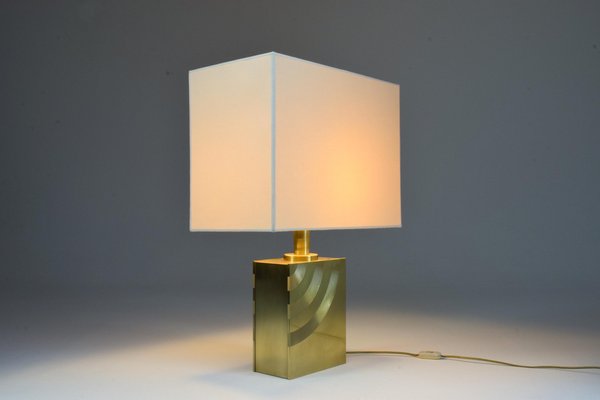 Vintage Italian Brass Table Lamp, 1970s-GXL-665717