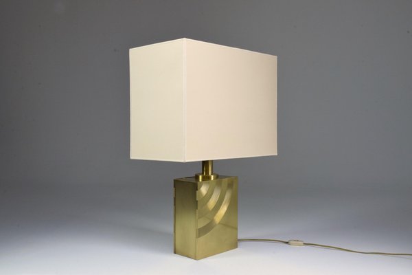 Vintage Italian Brass Table Lamp, 1970s-GXL-665717